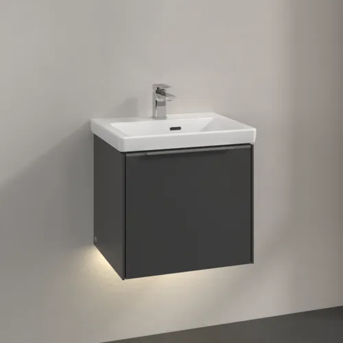 Bild von VILLEROY BOCH Subway 3.0 Waschbeckenunterschrank, mit Beleuchtung, 1 Auszug, 473 x 429 x 408 mm, Graphite #C580L0VR