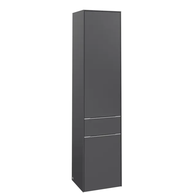 Bild von VILLEROY BOCH Subway 3.0 Hochschrank, 2 Türen, 1 Auszug, 400 x 1710 x 362 mm, Graphite / Graphite #C59100VR