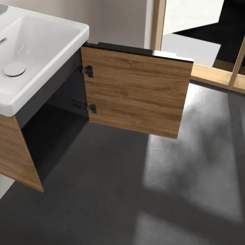 Bild von VILLEROY BOCH Subway 3.0 Waschbeckenunterschrank, 1 Tür, 423 x 429 x 378 mm, Kansas Oak #C58201RH