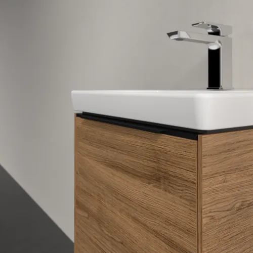 Bild von VILLEROY BOCH Subway 3.0 Waschbeckenunterschrank, 1 Tür, 423 x 429 x 378 mm, Kansas Oak #C58201RH