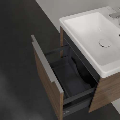 Bild von VILLEROY BOCH Subway 3.0 Waschbeckenunterschrank, mit Beleuchtung, 1 Auszug, 473 x 429 x 408 mm, Arizona Oak #C580L0VH