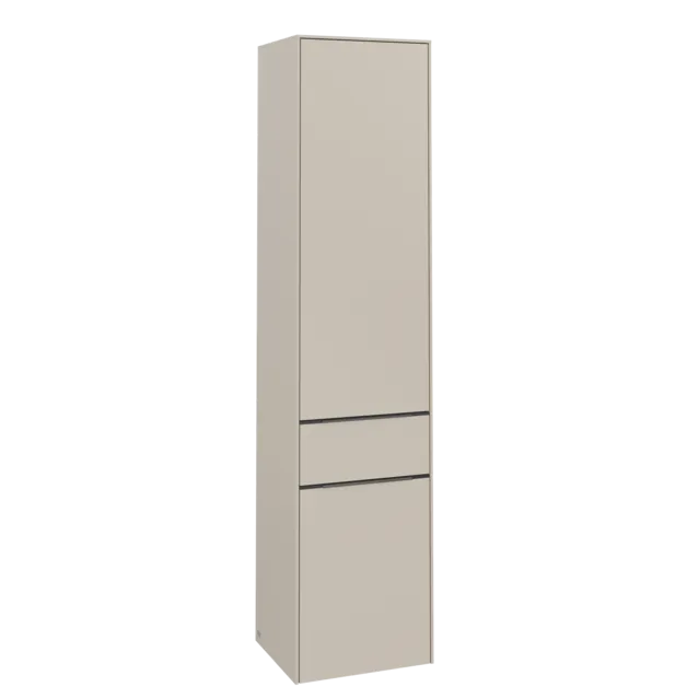 Bild von VILLEROY BOCH Subway 3.0 Hochschrank, 2 Türen, 1 Auszug, 400 x 1710 x 362 mm, Cashmere Grey / Cashmere Grey #C59002VN