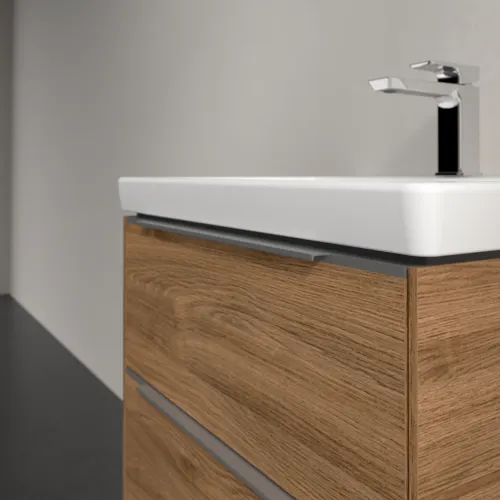Bild von VILLEROY BOCH Subway 3.0 Waschbeckenunterschrank, 2 Auszüge, 572 x 576 x 478 mm, Kansas Oak #C57800RH