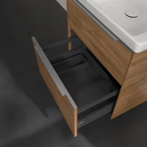 Bild von VILLEROY BOCH Subway 3.0 Waschbeckenunterschrank, 2 Auszüge, 572 x 576 x 478 mm, Kansas Oak #C57800RH