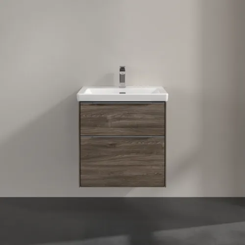 Bild von VILLEROY BOCH Subway 3.0 Waschbeckenunterschrank, 2 Auszüge, 572 x 576 x 478 mm, Stone Oak #C57800RK