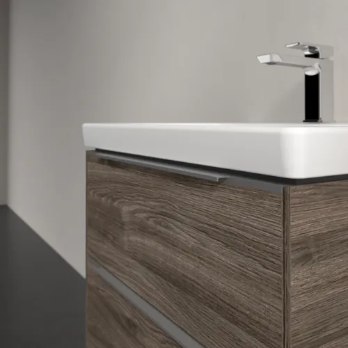 Bild von VILLEROY BOCH Subway 3.0 Waschbeckenunterschrank, 2 Auszüge, 572 x 576 x 478 mm, Stone Oak #C57800RK