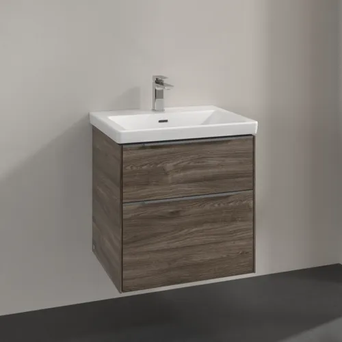 Bild von VILLEROY BOCH Subway 3.0 Waschbeckenunterschrank, 2 Auszüge, 572 x 576 x 478 mm, Stone Oak #C57800RK