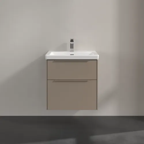 Bild von VILLEROY BOCH Subway 3.0 Waschbeckenunterschrank, 2 Auszüge, 572 x 576 x 478 mm, Taupe #C57802VM
