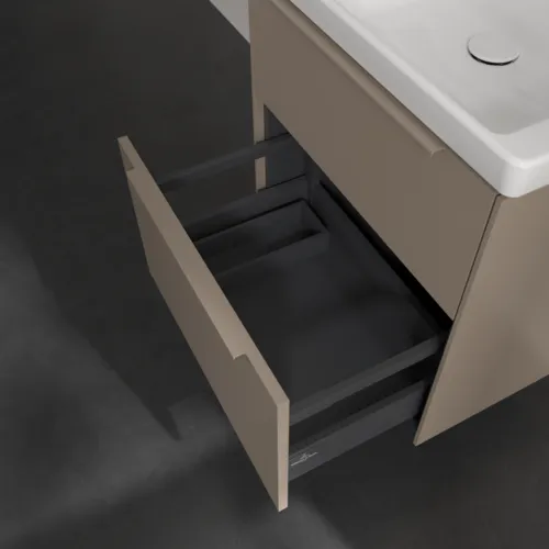 Bild von VILLEROY BOCH Subway 3.0 Waschbeckenunterschrank, 2 Auszüge, 572 x 576 x 478 mm, Taupe #C57802VM
