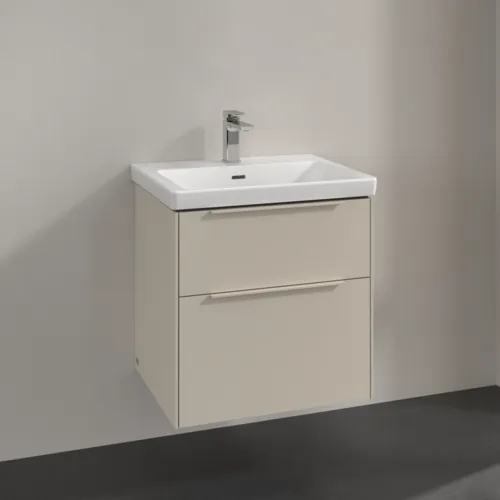 Bild von VILLEROY BOCH Subway 3.0 Waschbeckenunterschrank, 2 Auszüge, 572 x 576 x 478 mm, Cashmere Grey #C57802VN