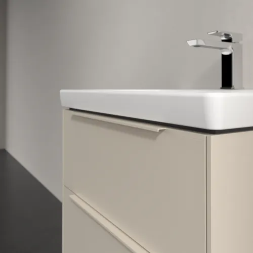 Bild von VILLEROY BOCH Subway 3.0 Waschbeckenunterschrank, 2 Auszüge, 572 x 576 x 478 mm, Cashmere Grey #C57802VN