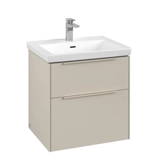 Bild von VILLEROY BOCH Subway 3.0 Waschbeckenunterschrank, 2 Auszüge, 572 x 576 x 478 mm, Cashmere Grey #C57802VN