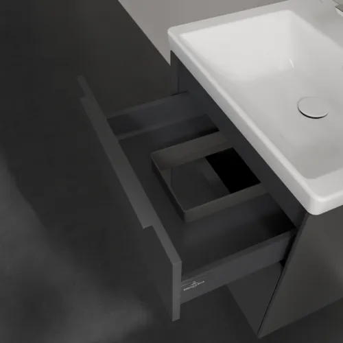 Bild von VILLEROY BOCH Subway 3.0 Waschbeckenunterschrank, 2 Auszüge, 572 x 576 x 478 mm, Graphite #C57802VR