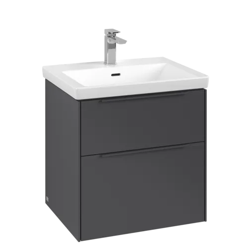 Bild von VILLEROY BOCH Subway 3.0 Waschbeckenunterschrank, 2 Auszüge, 572 x 576 x 478 mm, Graphite #C57802VR