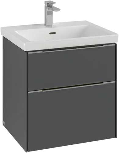 Bild von VILLEROY BOCH Subway 3.0 Waschbeckenunterschrank, 2 Auszüge, 572 x 576 x 478 mm, Graphite #C57802VR