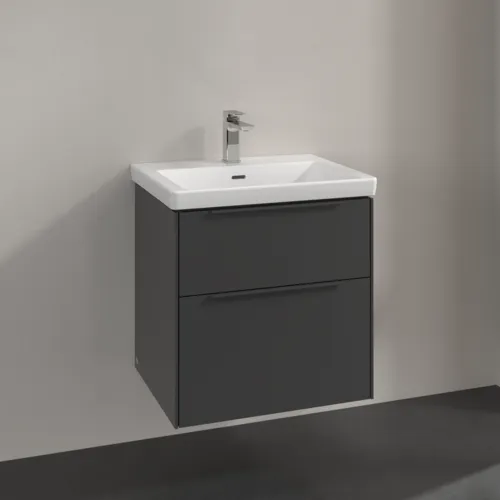 Bild von VILLEROY BOCH Subway 3.0 Waschbeckenunterschrank, 2 Auszüge, 572 x 576 x 478 mm, Graphite #C57802VR