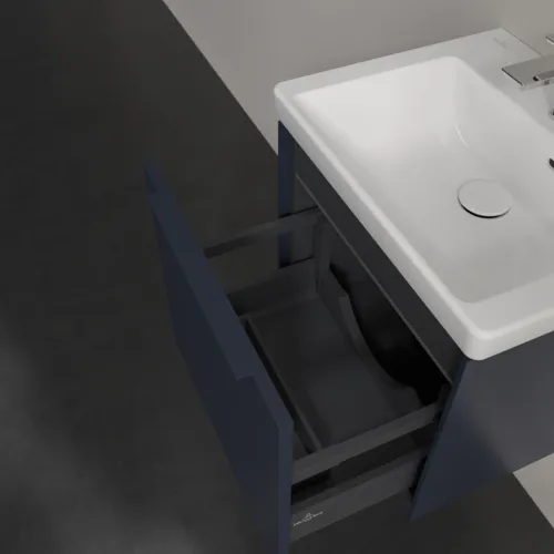 Bild von VILLEROY BOCH Subway 3.0 Waschbeckenunterschrank, mit Beleuchtung, 1 Auszug, 473 x 429 x 408 mm, Marine Blue #C580L2VQ