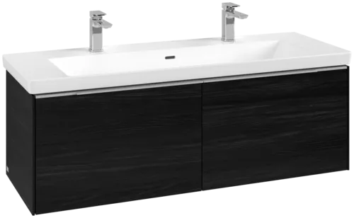 Bild von VILLEROY BOCH Subway 3.0 Waschbeckenunterschrank, 2 Auszüge, 1272 x 429 x 478 mm, Black Oak #C60100AB