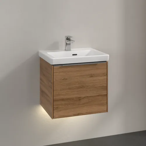Bild von VILLEROY BOCH Subway 3.0 Waschbeckenunterschrank, mit Beleuchtung, 1 Auszug, 473 x 429 x 408 mm, Kansas Oak #C580L0RH