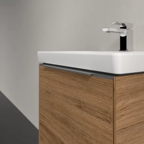 Bild von VILLEROY BOCH Subway 3.0 Waschbeckenunterschrank, mit Beleuchtung, 1 Auszug, 473 x 429 x 408 mm, Kansas Oak #C580L0RH