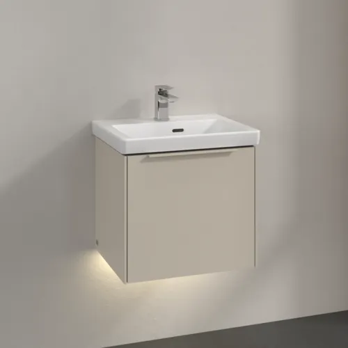 Bild von VILLEROY BOCH Subway 3.0 Waschbeckenunterschrank, mit Beleuchtung, 1 Auszug, 473 x 429 x 408 mm, Cashmere Grey #C580L2VN