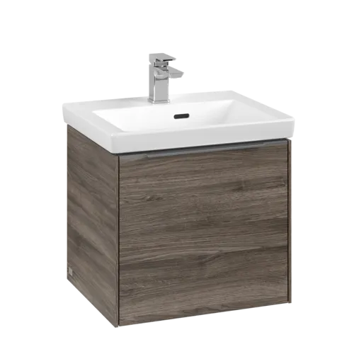 Bild von VILLEROY BOCH Subway 3.0 Waschbeckenunterschrank, mit Beleuchtung, 1 Auszug, 473 x 429 x 408 mm, Stone Oak #C580L0RK