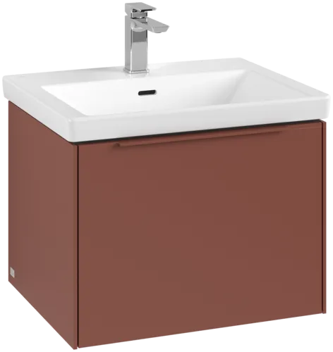 Bild von VILLEROY BOCH Subway 3.0 Waschbeckenunterschrank, mit Beleuchtung, 1 Auszug, 572 x 429 x 478 mm, Wine Red #C577L2AH