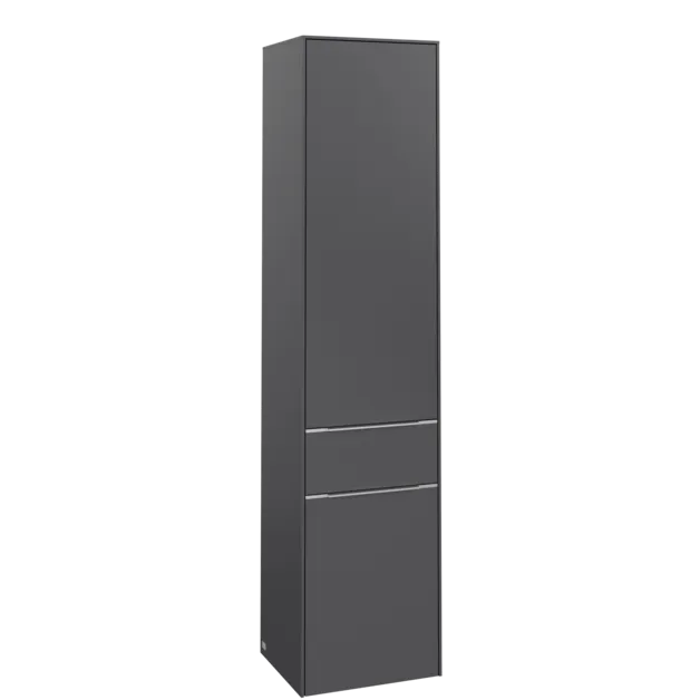 Bild von VILLEROY BOCH Subway 3.0 Hochschrank, 2 Türen, 1 Auszug, 400 x 1710 x 362 mm, Graphite / Graphite #C59000VR