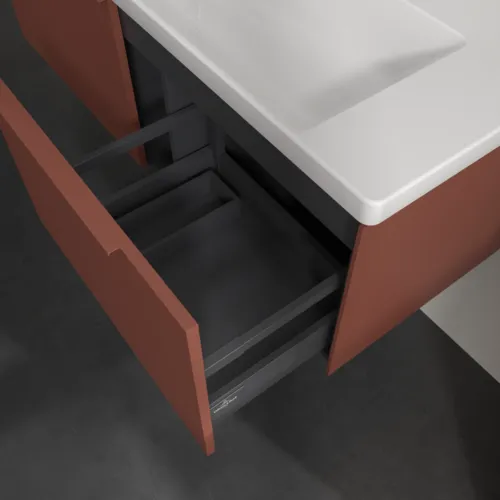 Bild von VILLEROY BOCH Subway 3.0 Waschbeckenunterschrank, 2 Auszüge, 1272 x 429 x 478 mm, Wine Red #C60102AH