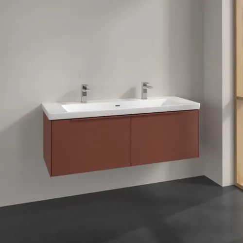Bild von VILLEROY BOCH Subway 3.0 Waschbeckenunterschrank, 2 Auszüge, 1272 x 429 x 478 mm, Wine Red #C60102AH