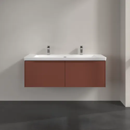 Bild von VILLEROY BOCH Subway 3.0 Waschbeckenunterschrank, 2 Auszüge, 1272 x 429 x 478 mm, Wine Red #C60102AH