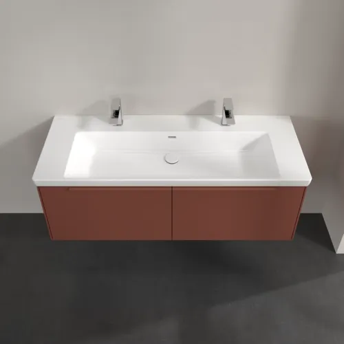 Bild von VILLEROY BOCH Subway 3.0 Waschbeckenunterschrank, 2 Auszüge, 1272 x 429 x 478 mm, Wine Red #C60102AH