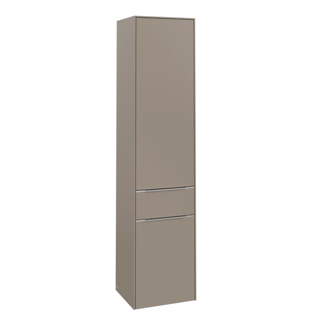 Bild von VILLEROY BOCH Subway 3.0 Hochschrank, 2 Türen, 1 Auszug, 400 x 1710 x 362 mm, Taupe / Taupe #C59000VM