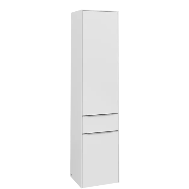 Obrázek VILLEROY BOCH Spížní skříňka Subway 3.0, 2 dveře, 1 zásuvka, 400 x 1710 x 362 mm, čistě bílá / čistě bílá #C59000VF