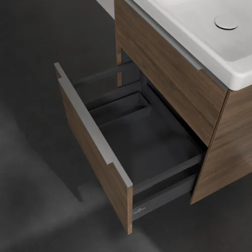 Bild von VILLEROY BOCH Subway 3.0 Waschbeckenunterschrank, 2 Auszüge, 572 x 576 x 478 mm, Arizona Oak #C57800VH