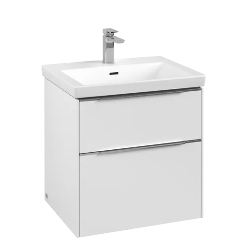 Bild von VILLEROY BOCH Subway 3.0 Waschbeckenunterschrank, 2 Auszüge, 572 x 576 x 478 mm, Pure White #C57800VF