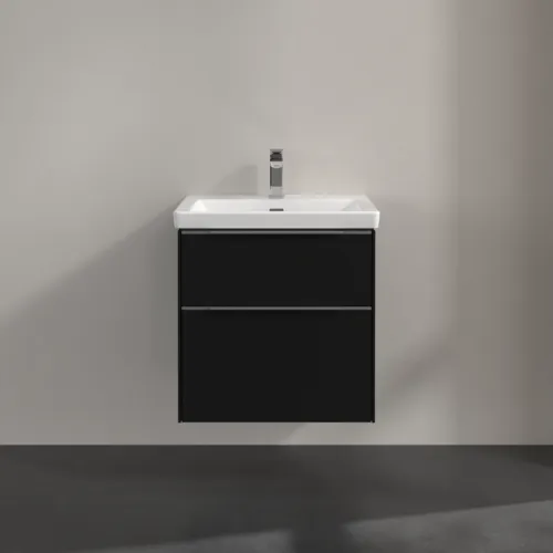 Bild von VILLEROY BOCH Subway 3.0 Waschbeckenunterschrank, 2 Auszüge, 572 x 576 x 478 mm, Volcano Black #C57800VL