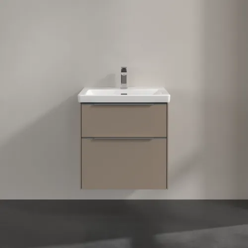 Bild von VILLEROY BOCH Subway 3.0 Waschbeckenunterschrank, 2 Auszüge, 572 x 576 x 478 mm, Taupe #C57800VM