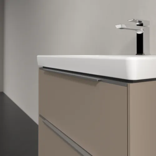 Bild von VILLEROY BOCH Subway 3.0 Waschbeckenunterschrank, 2 Auszüge, 572 x 576 x 478 mm, Taupe #C57800VM