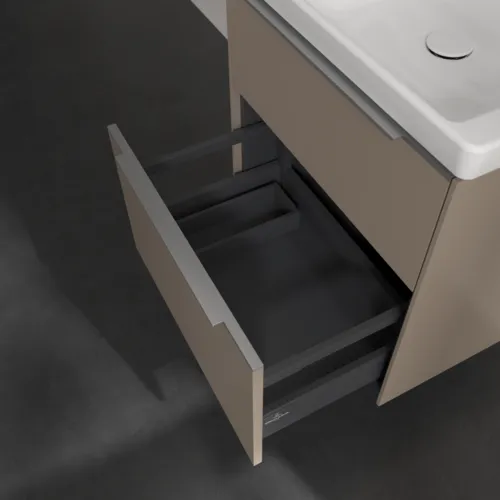 Bild von VILLEROY BOCH Subway 3.0 Waschbeckenunterschrank, 2 Auszüge, 572 x 576 x 478 mm, Taupe #C57800VM
