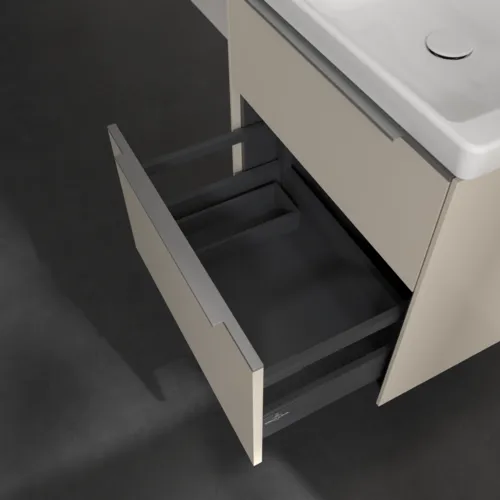 Bild von VILLEROY BOCH Subway 3.0 Waschbeckenunterschrank, 2 Auszüge, 572 x 576 x 478 mm, Cashmere Grey #C57800VN