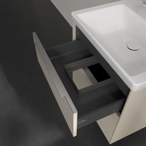 Bild von VILLEROY BOCH Subway 3.0 Waschbeckenunterschrank, 2 Auszüge, 572 x 576 x 478 mm, Cashmere Grey #C57800VN