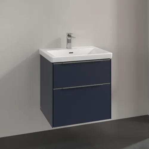 Bild von VILLEROY BOCH Subway 3.0 Waschbeckenunterschrank, 2 Auszüge, 572 x 576 x 478 mm, Marine Blue #C57800VQ