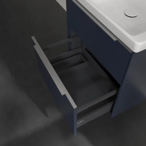Bild von VILLEROY BOCH Subway 3.0 Waschbeckenunterschrank, 2 Auszüge, 572 x 576 x 478 mm, Marine Blue #C57800VQ