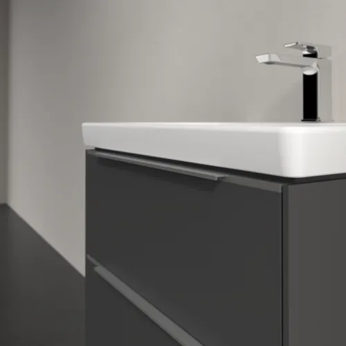 Bild von VILLEROY BOCH Subway 3.0 Waschbeckenunterschrank, 2 Auszüge, 572 x 576 x 478 mm, Graphite #C57800VR