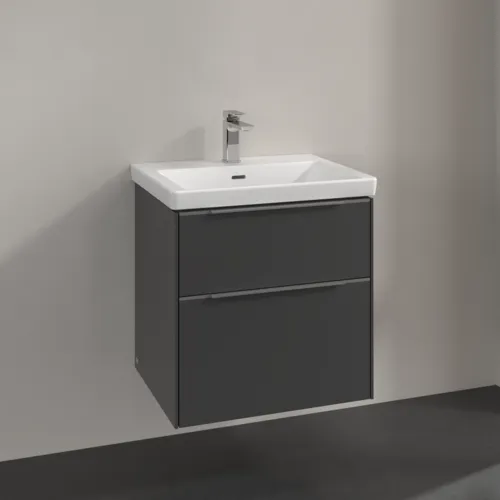 Bild von VILLEROY BOCH Subway 3.0 Waschbeckenunterschrank, 2 Auszüge, 572 x 576 x 478 mm, Graphite #C57800VR