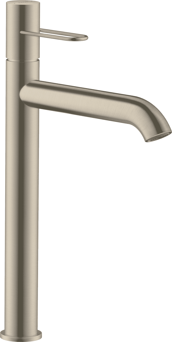 Picture of HANSGROHE AXOR Uno Single lever basin mixer 250 with loop handle for wash bowls and waste set #38034820 - Brushed Nickel