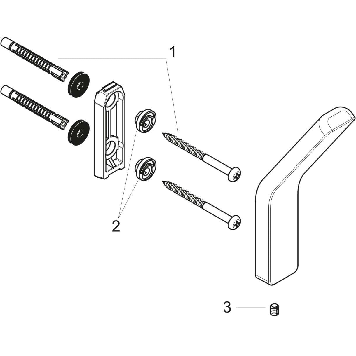 Obrázek HANSGROHE AXOR Universal Softsquare Towel hook Brushed Black Chrome 42801340