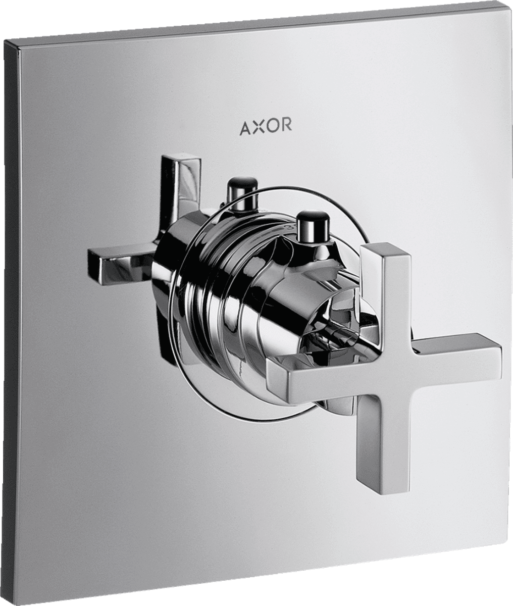 Obrázek HANSGROHE AXOR Citterio Termostat HighFlow s podomítkovou instalací, s rukojetí ve tvaru kříže #39716000 - chrom