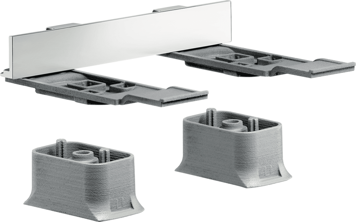 Picture of HANSGROHE AXOR Universal Softsquare Adapter set #42870820 - Brushed Nickel